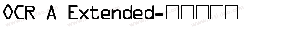 OCR A Extended字体转换